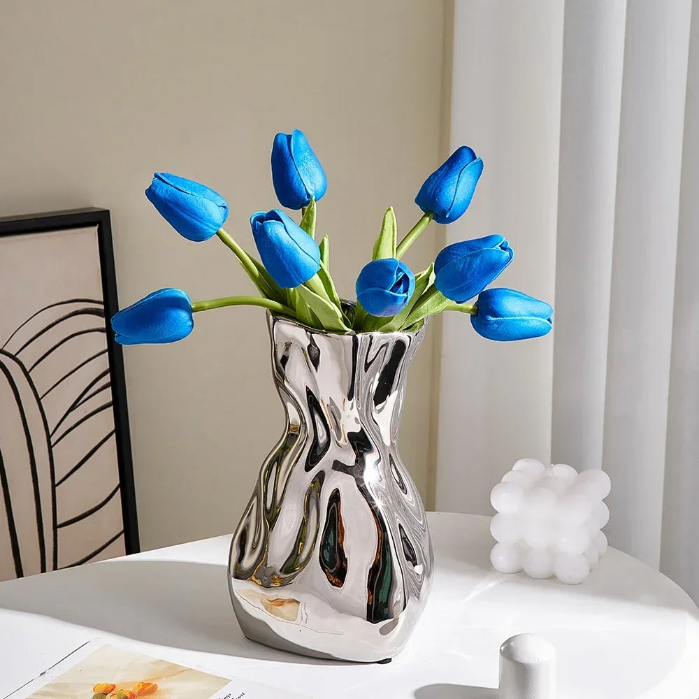 Nrodic Irregular Ceramic Flower Vase