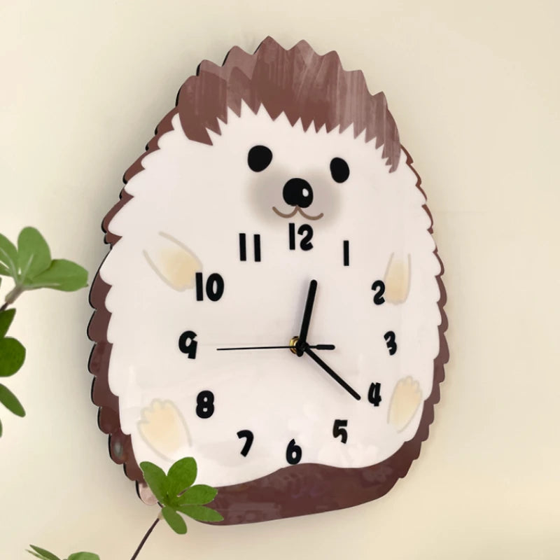 Cartoon Hedgehog Wall Clock