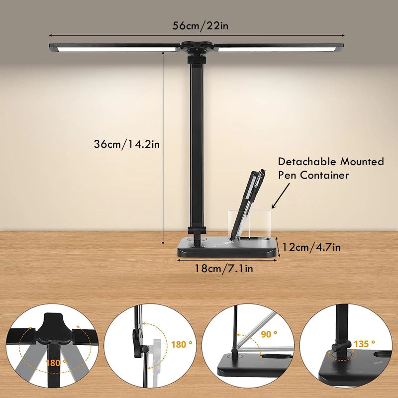 Desk Lamp with Dual Head