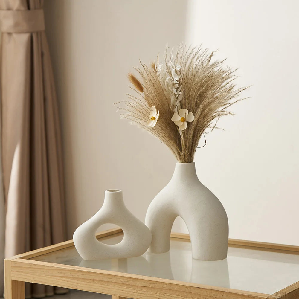 2pcs Frosted Ceramic Vase