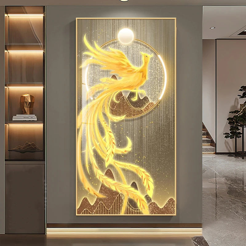 Luxury Golden Phoenix Canvas