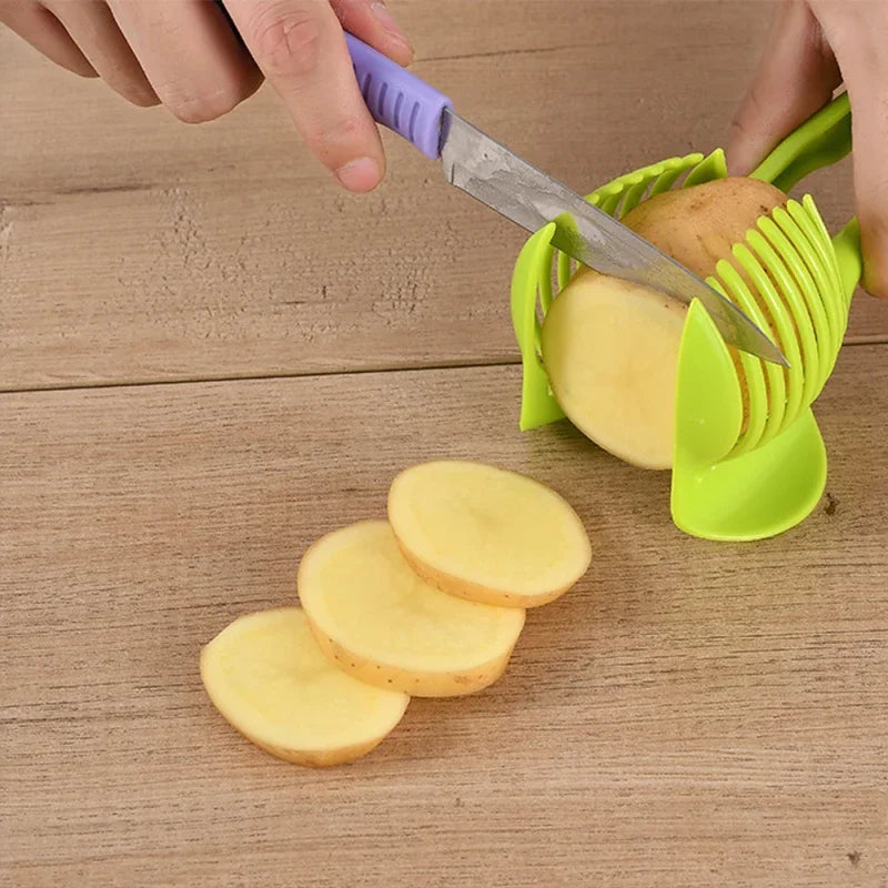 Handheld Tomato Slicer Bread