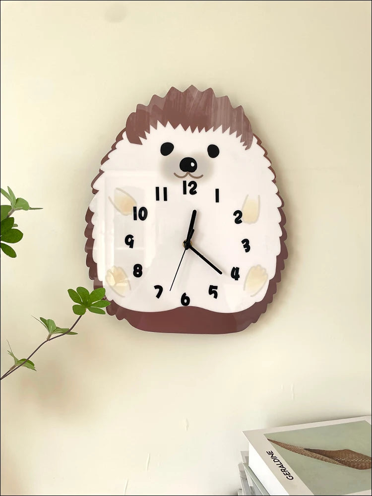 Cartoon Hedgehog Wall Clock