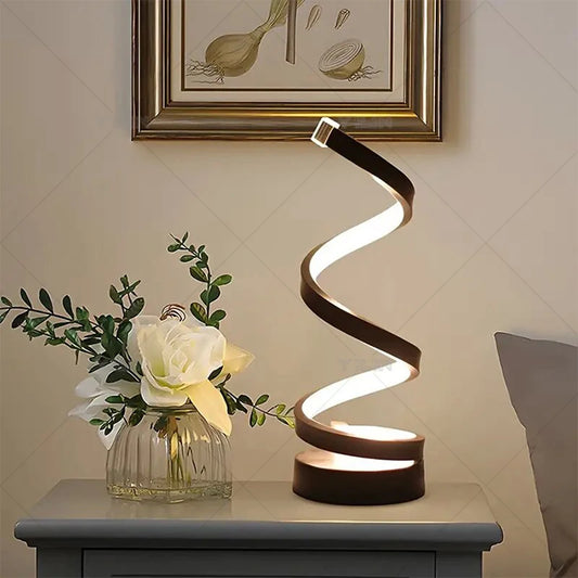 Modern Spiral Night Light Line Syle