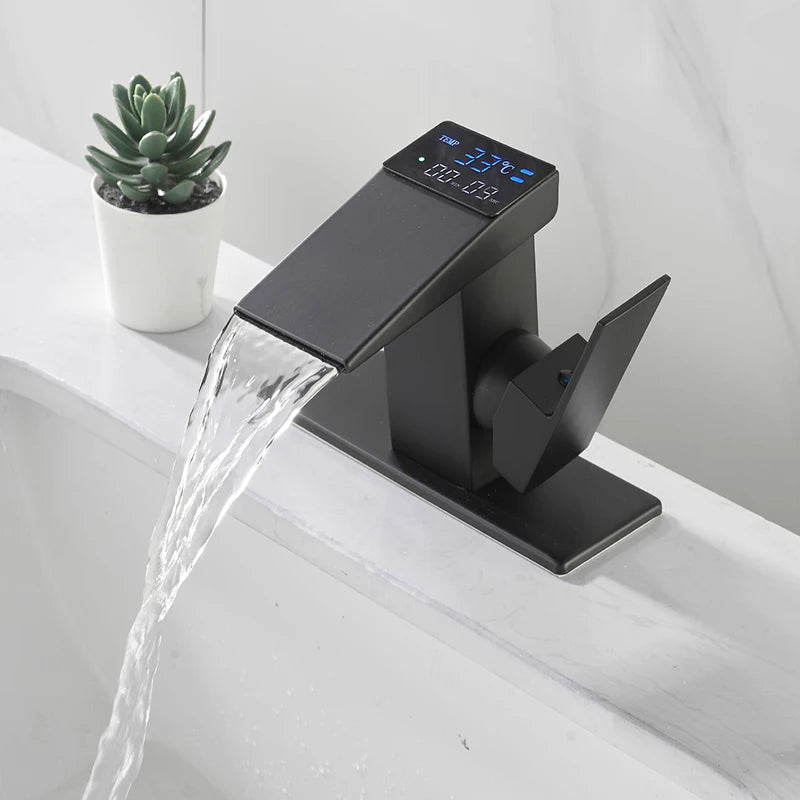 LCD Bathroom Basin Faucet Digital Display