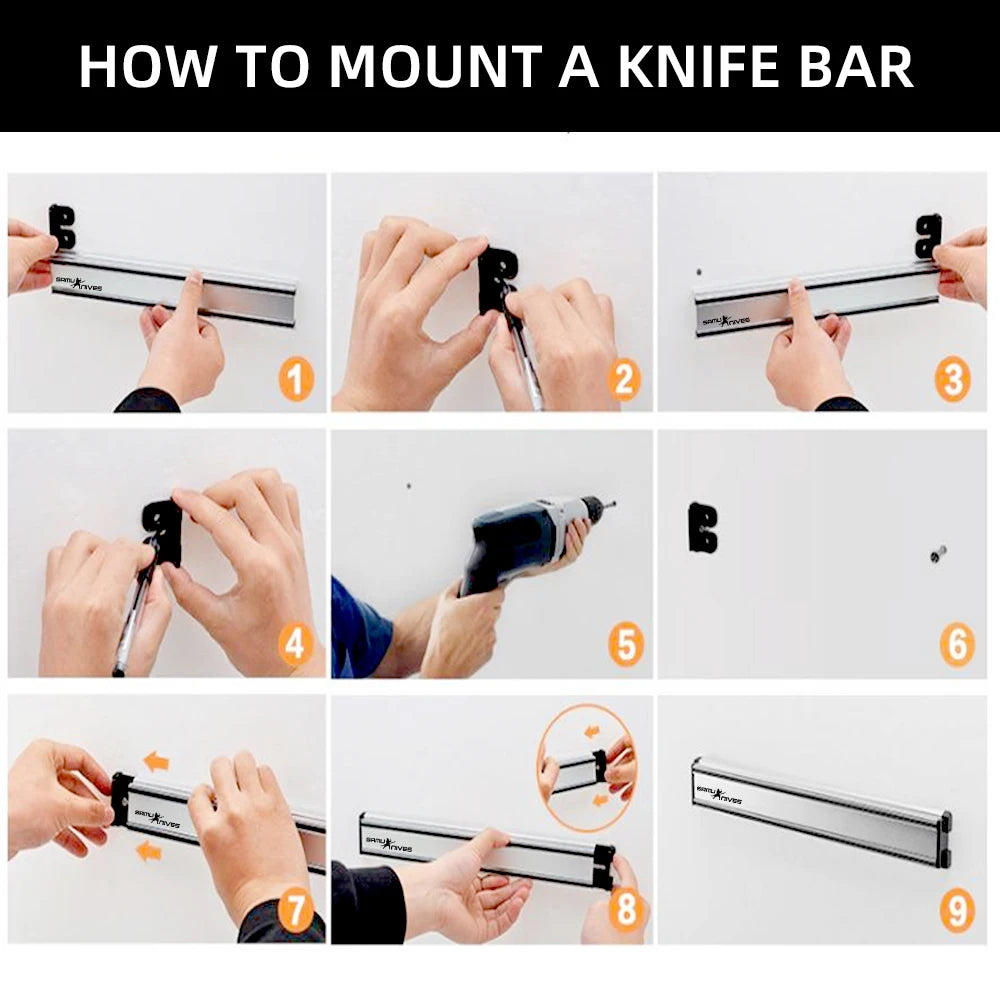 Magnetic Knife Holder Wall Strip